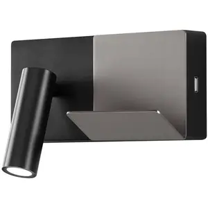 LEDS-C4 E-Lamp Mini applique murale LED noir/grisVendu parluminaire