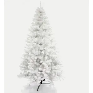 Ofituria Arbre de Noël Blanc, Arbre de Noël enneigé, lumières de Noël en Option, décoration d'arbre de Noël à Votre goût, Arbre de Noël pas cher