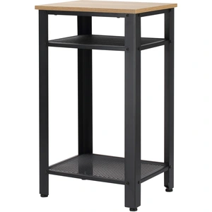 HOMCOM MCOM-Table d'appoint de style industriel, 2 étagères en métal et pieds réglables, salle de bain pas cher