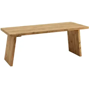 Decowood Table basse en bois de pin vieilli 120x45cm pas cher