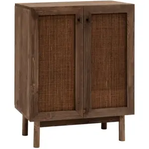 Decowood Buffet en bois marron 80x100cm pas cher
