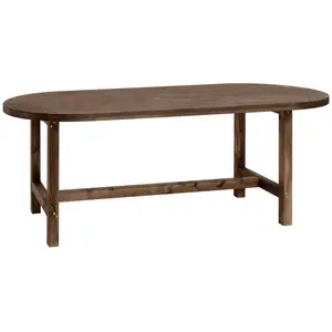 Decowood Table de salle à manger en bois de sapin marron 200x75cm pas cher