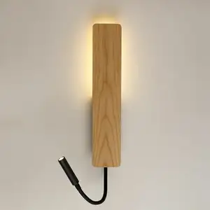 Comparateur de prix : CRISTALRECORD Applique murale led bois renoir 5W + 3W avec usb cr 43-162-08-116