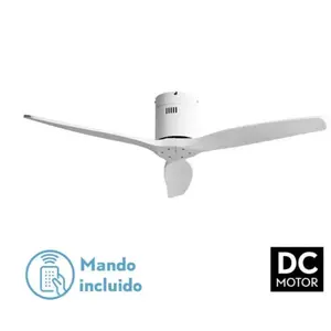 FABRILAMP Ventilateur de Plafond dc Aguilon Blanc 3 Pales Blanches Sans Lumière pas cher