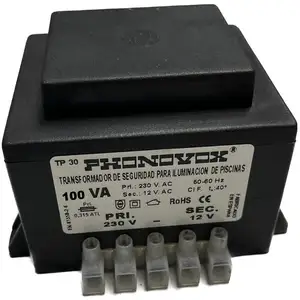 Phonovox - Transformateur De Piscine 100va 230/12v 50-60hz Ip-00 Bloc ... pas cher