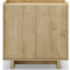 CONCEPT1 Buffet 2 portes 80x40x80 cm décor chêne - dyara pas cher