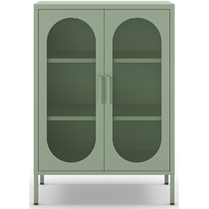 Drawer Buffet 2 portes en métal H100cm - Vert menthe pas cher
