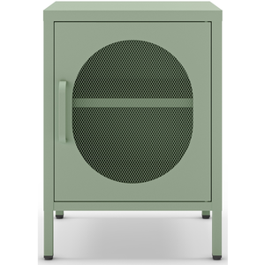 Drawer Table de chevet 1 porte en métal - Vert menthe pas cher