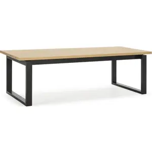 Comparateur de prix : CONCEPT1 Rina 220 x 100 x 76 cm couleur chêne - pied noir RINA-T-220-C...