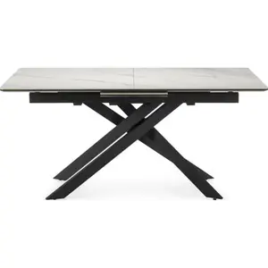 Drawer Table à manger extensible 6 à 8 personnes en céramique et métal 160-20 pas cher