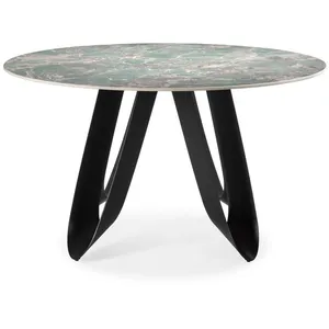 Drawer Table à manger 6 personnes ronde en céramique - Vert pas cher