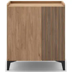 Desserte 2 portes OLIE coloris chêne pas cher
