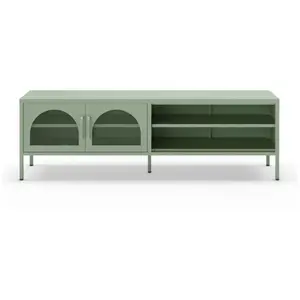 Drawer Meuble TV 2 portes en métal L160cm - Vert menthe pas cher