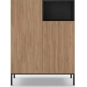 Drawer Buffet 2 portes en bois et métal L90cm - Bois clair pas cher