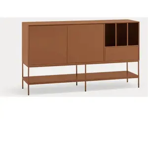 Drawer TEULAT Buffet 2 portes en bois et métal  L166cm - Marron argile pas cher