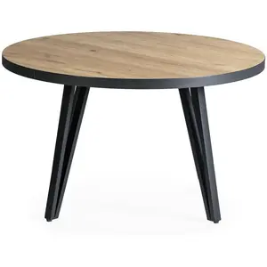 Table basse ronde GLORY coloris ch ne/noir pas cher