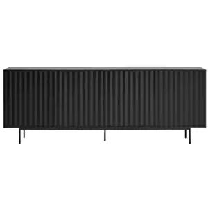 Drawer TEULAT Buffet bas 4 portes en bois et métal noir pas cher