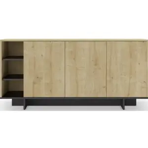Comparateur de prix : CONCEPT1 Cequoia 3P3N chene noir 170 x 40 x h80cm CEQUOIA-3P3N-CHENE
