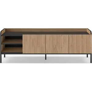 CONCEPT1 Adara 3P2N 160cm chêne noir 160 x 42 x 55cm ADARA-3P2N-CHEN pas cher