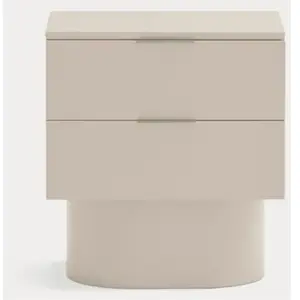 Comparateur de prix : TEULAT Table de chevet 2 tiroirs en bois - Sable