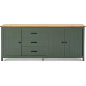 Comparateur de prix : CONCEPT1 Miranda 3P3T vert cire 190 x 40 x h80cm MIRANDA-3P3T-VERT