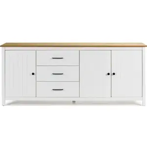 That's Casa Buffet en bois blanc 190x40 cm pas cher