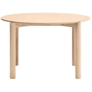 TEULAT Table à manger 4 personnes ronde en bois - Bois clair pas cher