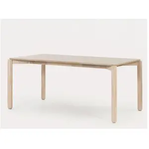 TEULAT Table à manger 180x100cm rectangulaire en bois naturel