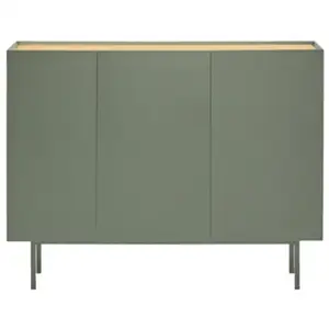 Drawer TEULAT Buffet 3 portes style contemporain en bois vert pas cher