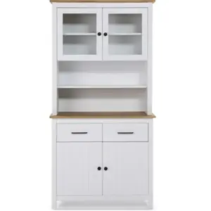 That's Casa Buffet blanc 4 portes 2 tiroirs en bois 90x180 cm pas cher