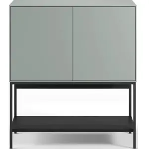 Drawer Buffet 2 portes en bois et métal L80cm - Vert amande pas cher