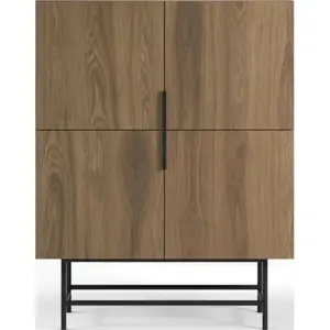 Comparateur de prix : CONCEPT1 Eldia 4P chene fonce 100 x 40 x h128cm ELDIA-4PH-CHENE