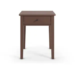 M&S Chevet 1 Tiroir 46x36x55 Cm En Bois De Pin Terracotta pas cher