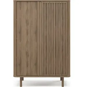 Comparateur de prix : Buffet haut 2 portes 86x40x131 cm effet chêne foncé - sudea