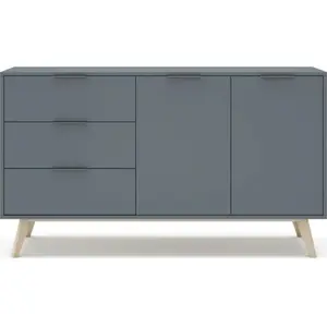 Comparateur de prix : Buffet avec 2 portes et 3 tiroirs 140x81 cm