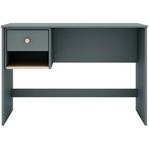 BUT Bureau 1 tiroir et 1 niche SACHA Vert et bois naturel pas cher