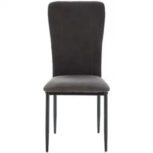 Chaise en tissu AURA coloris noir pas cher