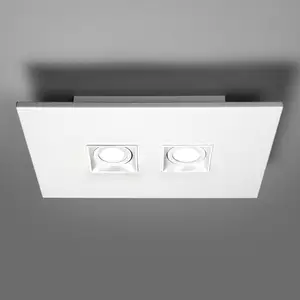 Comparateur de prix : Milan Iluminación Milan Polifemo plafonnier à deux lampes, blanc