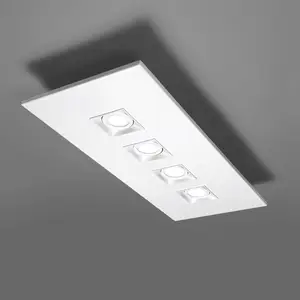 Comparateur de prix : Milan Iluminación Milan Polifemo plafonnier à quatre lampes, blanc