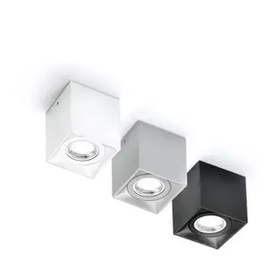 Milan Iluminación Plafonnier cubique Dau Spot alu pas cher