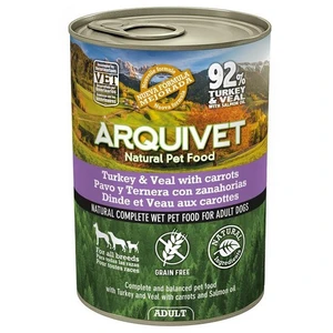 Arquivet dinde et veau aux carottes et huile de saumon 400gr pas cher
