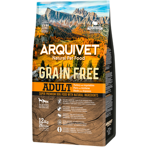 Comparateur de prix : 12kg Arquivet Dog Grain Free Dinde nourriture sèche pour chiens