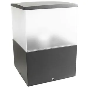 Leds-C4 Cubik E27 - Borne d'extérieur 1 lumière moyenne gris urbain IP54, E27Vendu parkaufland