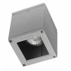 Leds-c4 - Plafonnier GU10 Afrodita, aluminium et verre, gris - Gris