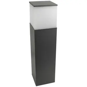 Borne Cubik, 60cm, aluminium et polycarbonate, gris urbainVendu paramazon