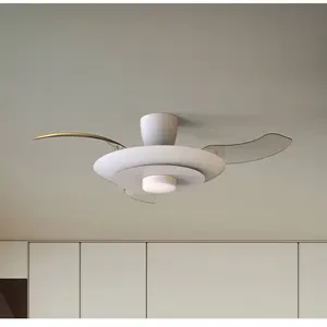 Mantra Iluminación Ventilateur de plafond LED Kyoto, blanc, courant continu, silencieux, CCT, 106 pas cher