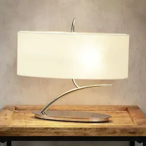 Mantra Iluminación Lampe à poser en textile et poli miroir Eve pas cher