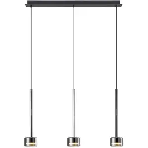 Mantra - Suspension, 3 Suspensions design Tonic Chrome en Verre
