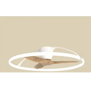 Mantra - Ventilateur, Plafonnier led Ventilateur Nepal 75W Bois en Metal