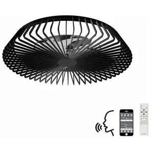 Comparateur de prix : Mantra Iluminación Ventilateur de plafond Himalaya LED App, télécommande, noir